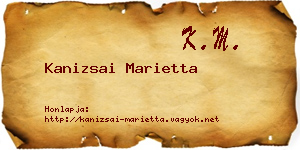Kanizsai Marietta névjegykártya